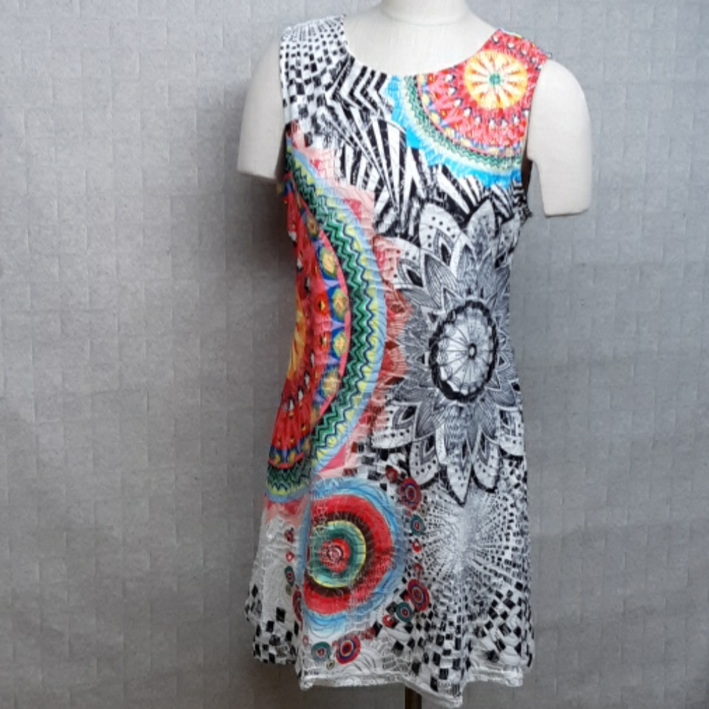 Flew De Lis Colorful Bohemian Art Dress